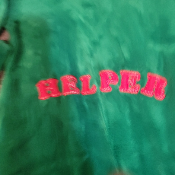 Velour "Santas Helper" One Piece Outfit - Picture 4 of 8